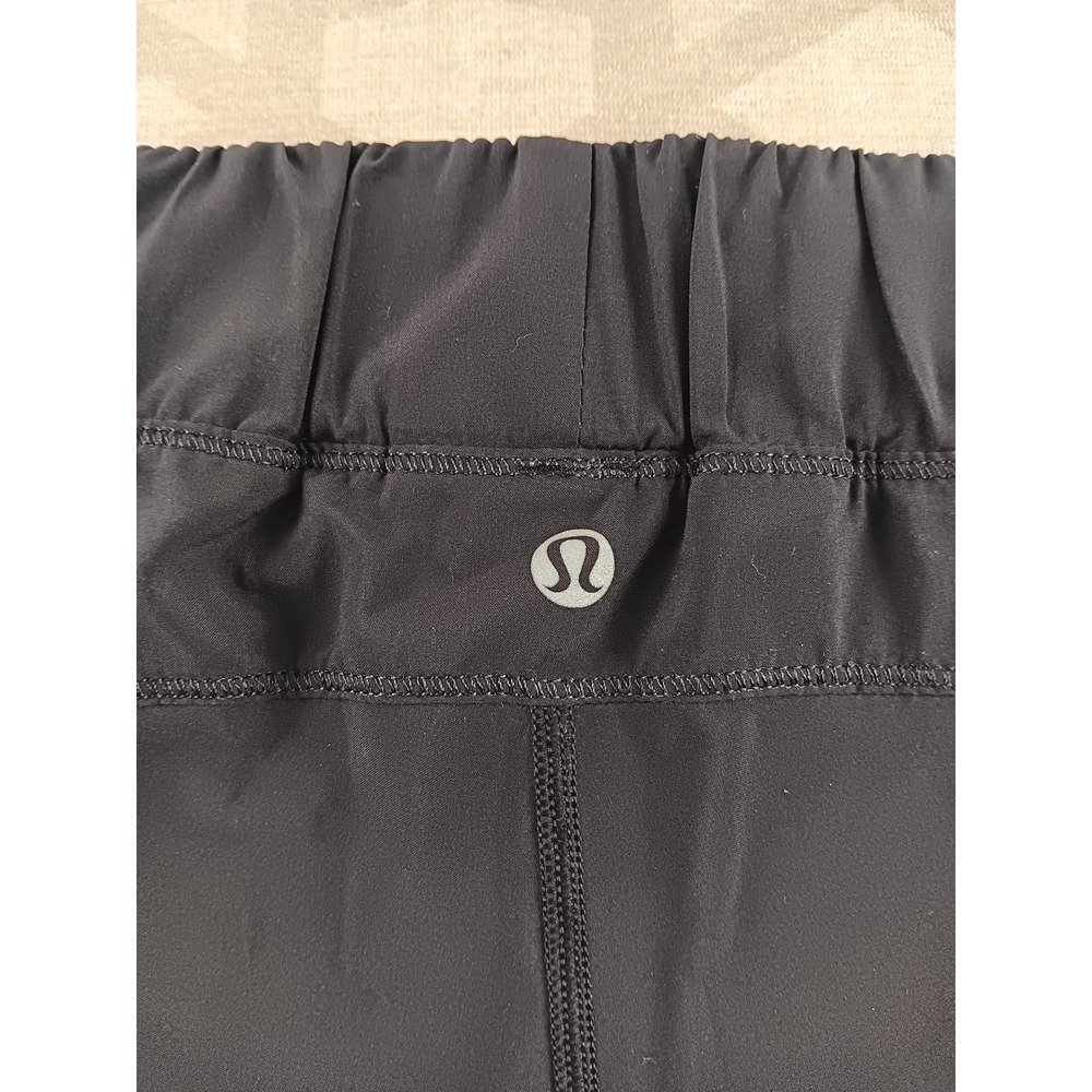 Lululemon Black Running Shorts Double Layer Mesh Insets Women‎ Size 8 - Picture 6 of 8
